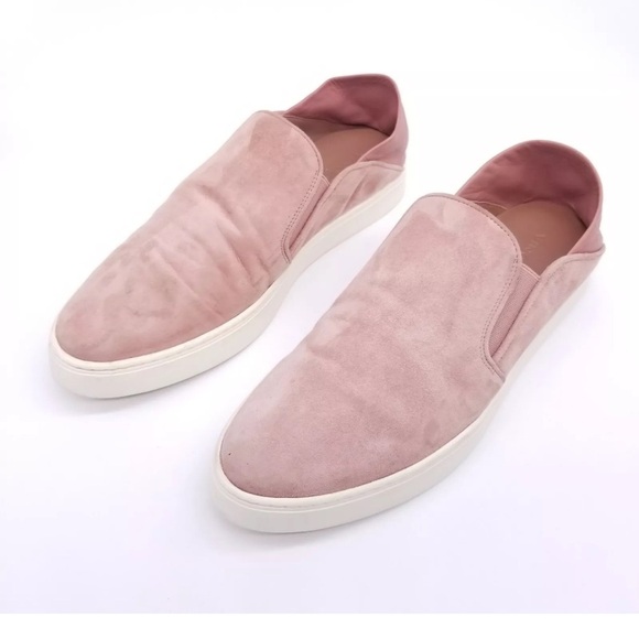 Vince Shoes - Vince Pink Suede Slip-On Sneakers